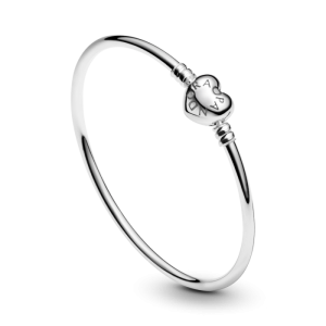 Pandora Moments Heart Clasp Bangle