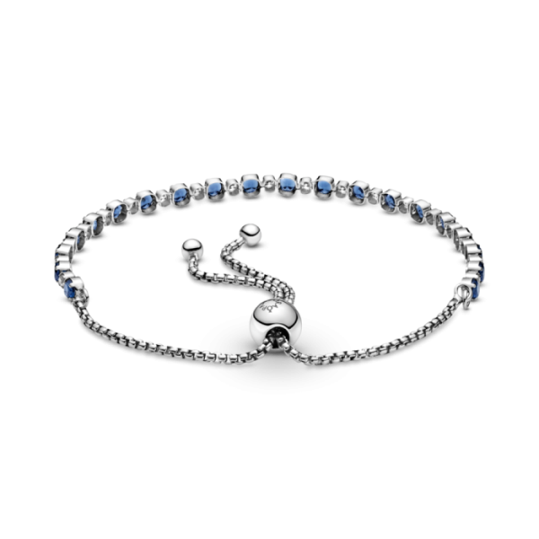 Blue and Clear Sparkle Slider Bracelet - Image 4