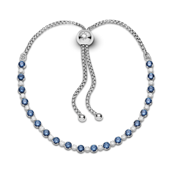 Blue and Clear Sparkle Slider Bracelet - Image 3